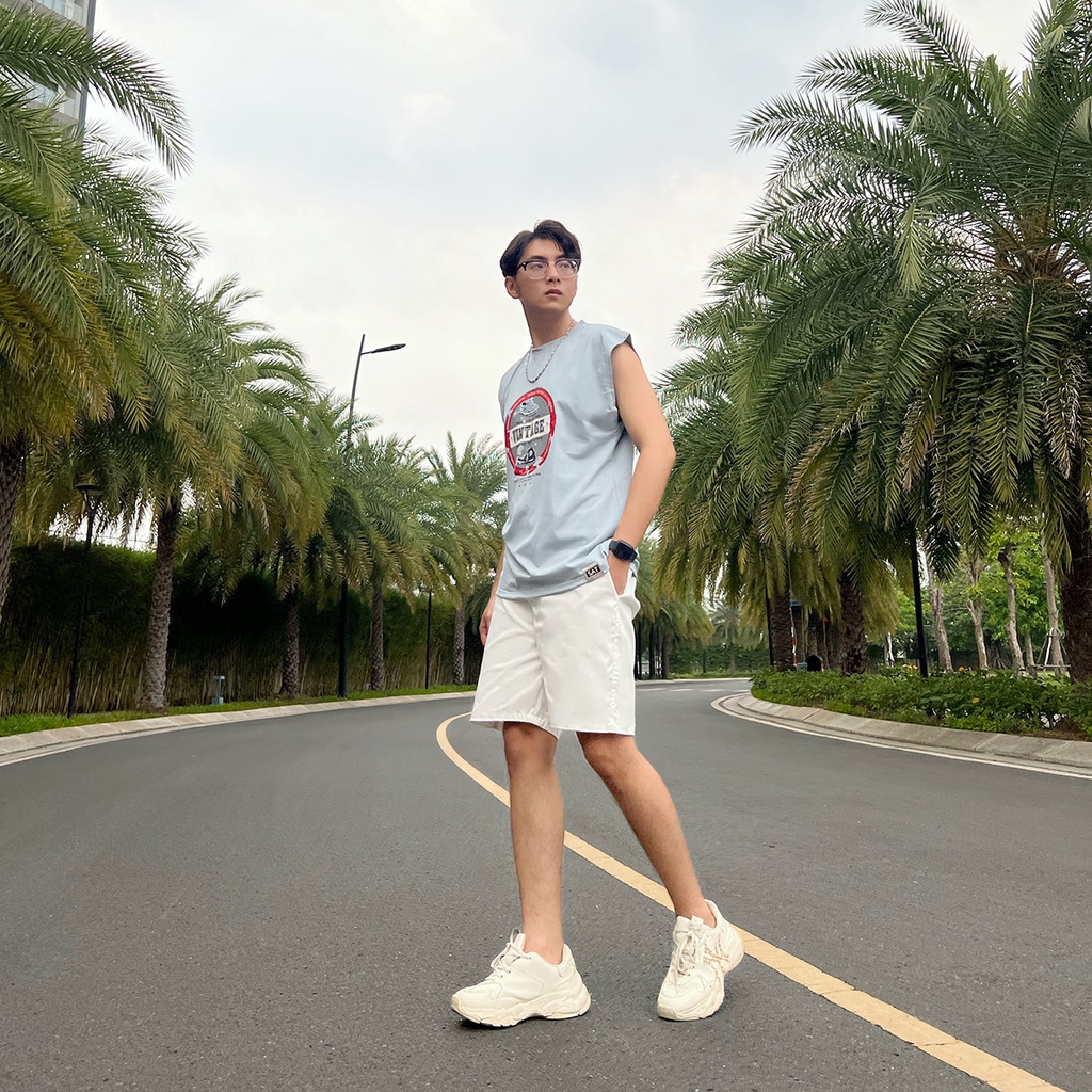 Áo thun ba lỗ tanktop nam VINTAGE-02, vải cotton mềm mịn, dày dặn, trẻ trung chuẩn form SAT