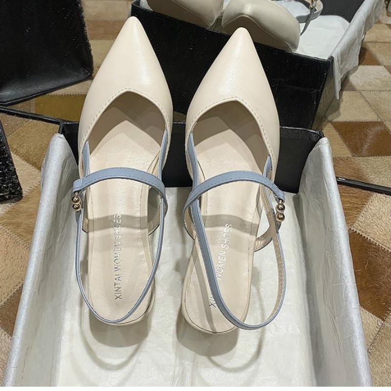 Giày cao gót IELGY mũi nhọn phối khóa cài sành điệu dành cho nữ