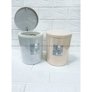Thùng rác nhựa mini để bàn,thùng rác văn phòng có nắp đậy 5014
