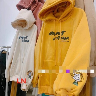 [Sói Xám] [Free ship 50k] ❤️❤️❤️- Áo hoodie OMONT cô gái in tay LN11 -Vải xịn