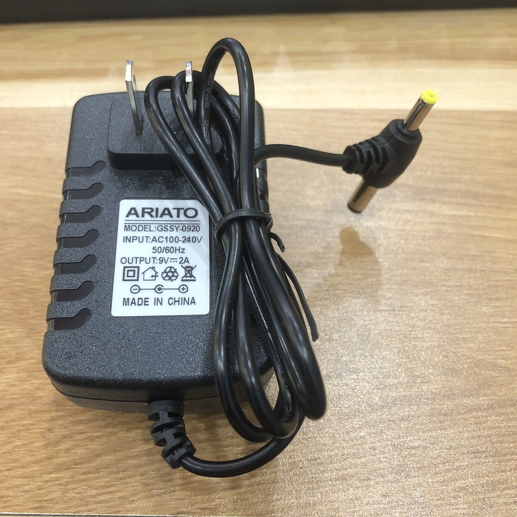 Sạc 9V-2A  ARIATO cho LOA KÉO với 2 chân cắm 2.5li và 5.5li-CAM KẾT VỀ CHẤT LƯỢNG, TIỆN LỢI VÀ KINH TẾ