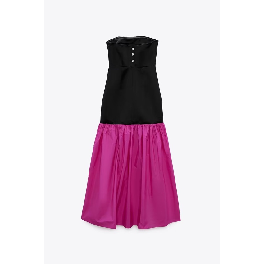 Đầm Dài Hở Vai Hóa Trang Phong Cách Pháp ZARA Dành Cho Nữ 0387184