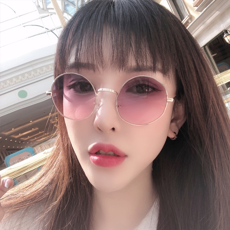 Kính Mát Gọng Tròn Chống Tia UV Phong Cách Retro