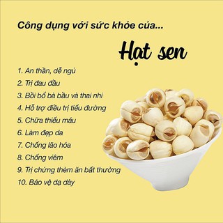 Hạt sen sấy giòn KO ĐƯỜNG ăn liền