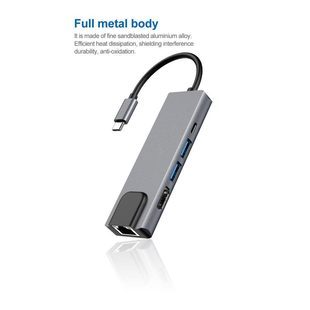 Bộ Chia Cổng USB Type c Sang HDMI USB 3.0 PD Gigabit Ethernet