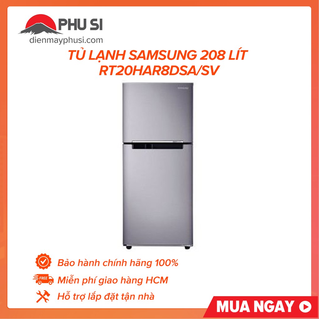 [GIAO HCM] Tủ lạnh Samsung RT20HAR8DSA/SV, 216 lít, Inverter