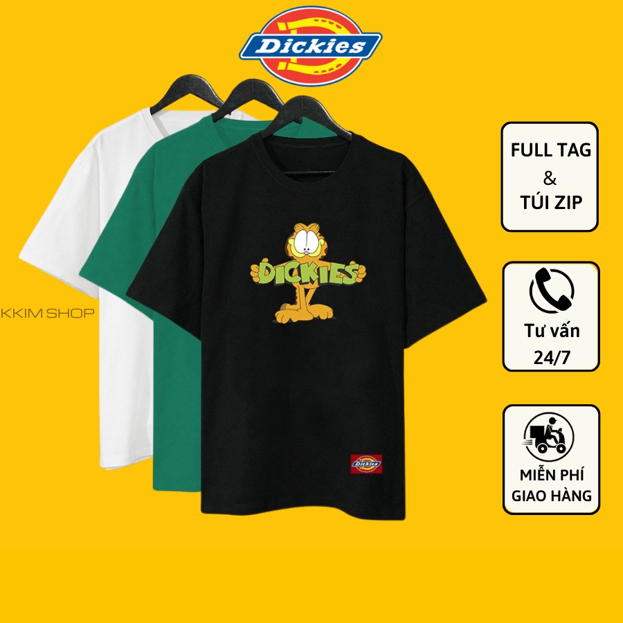 Áo Thun Tay Lỡ Dickies, áo phông Unisex nam nữ Form rộng oversize, chất liệu Cotton. KKIM Shop