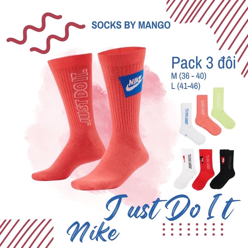 Tất thể thao Just do it pack 3 đôi