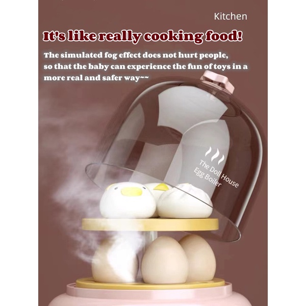 Bộ Đồ Chơi Trứng Hấp Giả Bằng Nhựa Có Âm Thanh Và Phun Đèn Cho Bé