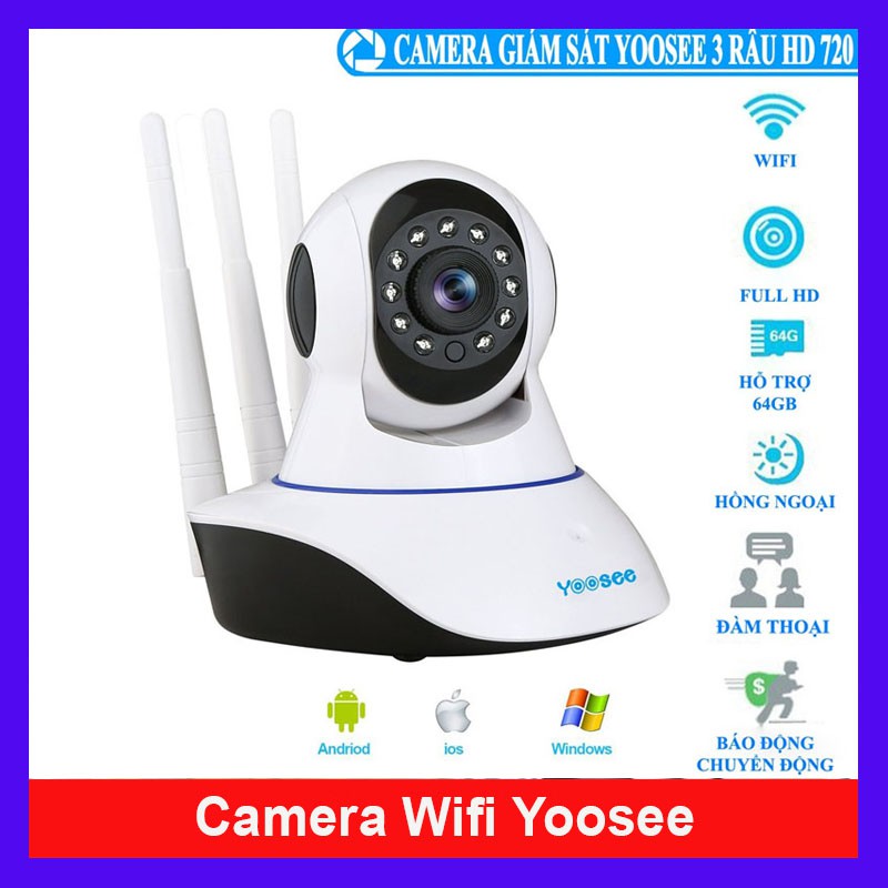 Camera Wifi Yoosee 3 Râu Full HD 2.0Mpx 1080p