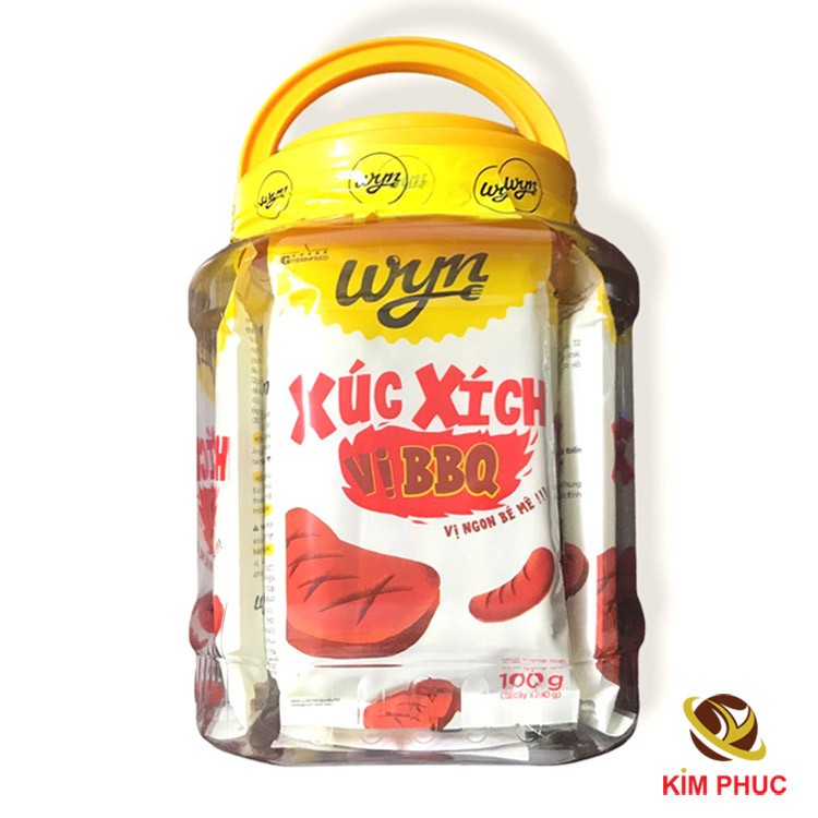 Xúc xích BBQ Wyn hũ 1kg (100g*10 gói)