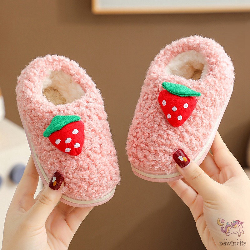 Dép Bông Đi Trong Nhà Hình Trái Cây Phong Cách Hàn Quốc Cho Bé