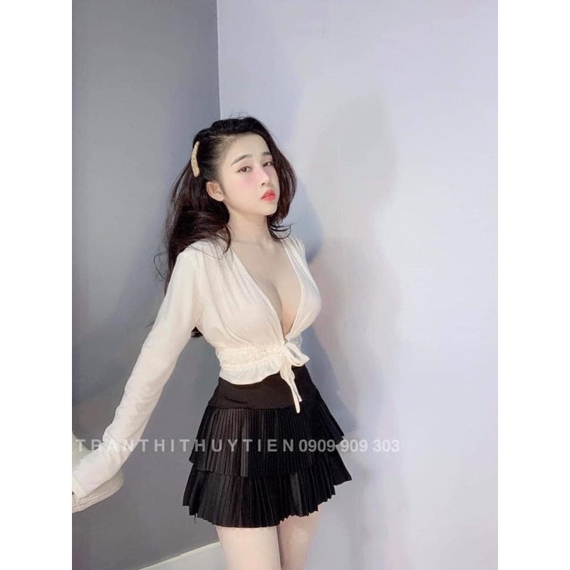 [Mã FAXANH55 giảm 10K đơn 50K] CVNU1 - CHÂN VÁY DẬP LI NGẮN 2 TẦNG | BigBuy360 - bigbuy360.vn