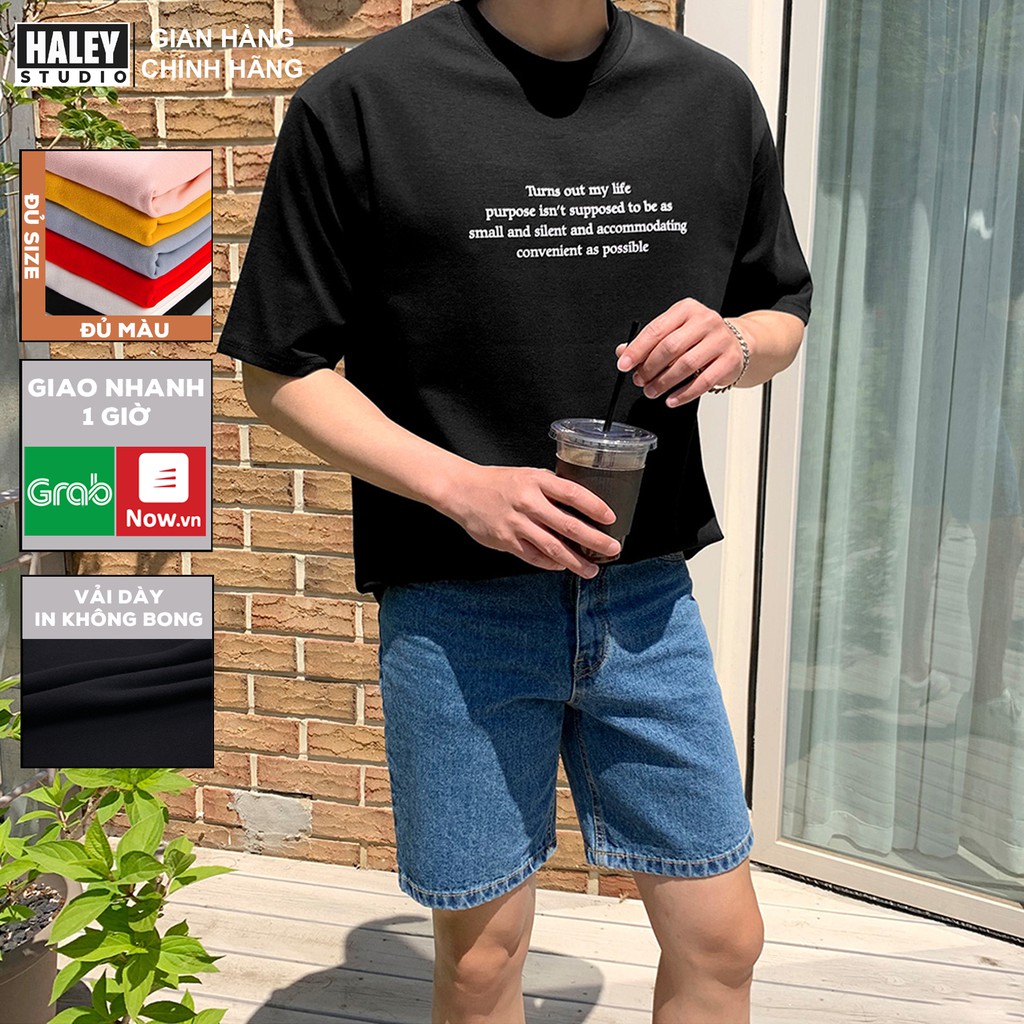 Áo Thun Unisex Form Rộng Nam Nữ Messenger phong cách Hàn Quốc TN118 Haley TEECHANCE