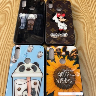 Ốp lưng Vsmart Joy 3 viền dẻo lưng kính in hình cute