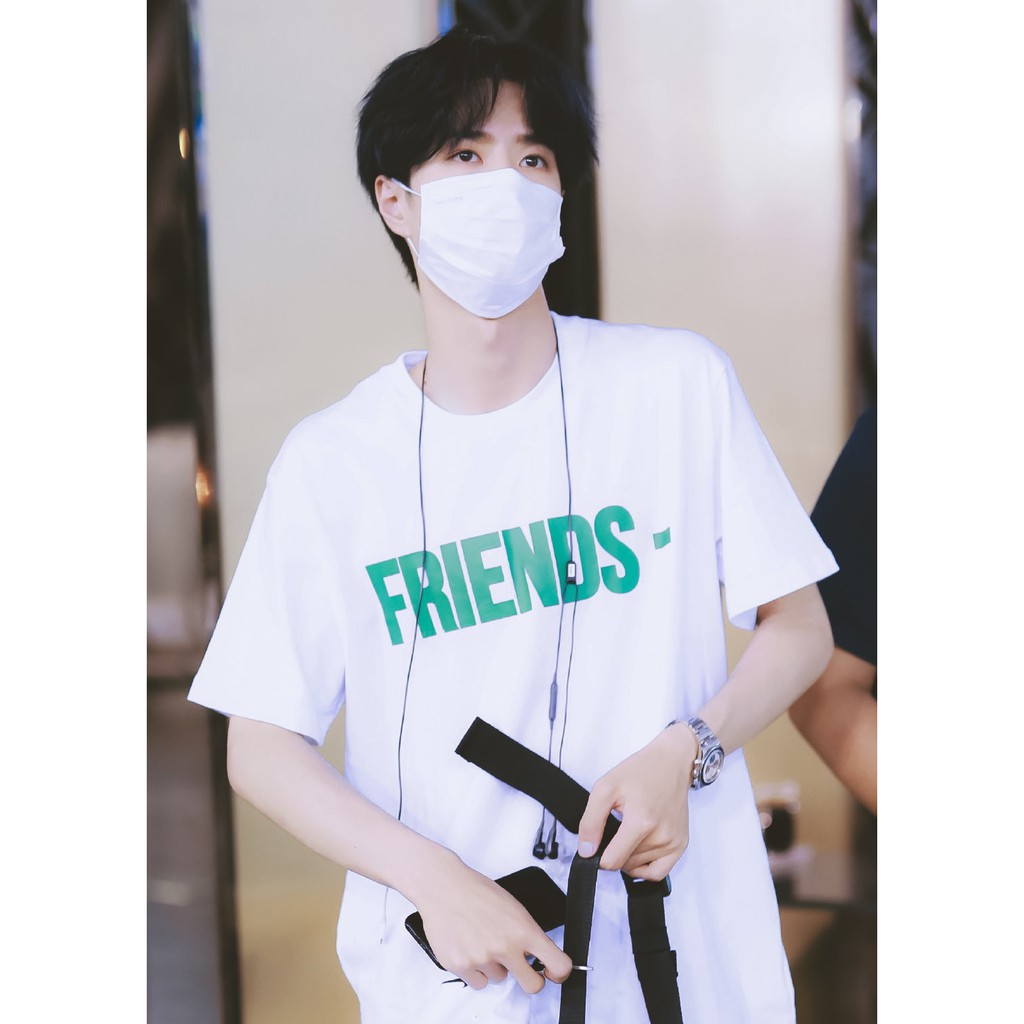 Áo phông FRIENDS_V chất liệu cotton cheap moment cùng Vương Nhất Bác_WangYibo