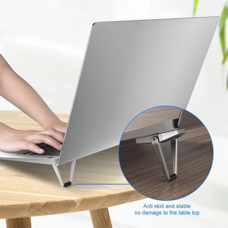 Giá đỡ laptop DLLENCASE A028 làm từ kim loại lót cao su chống trượt tiện lợi