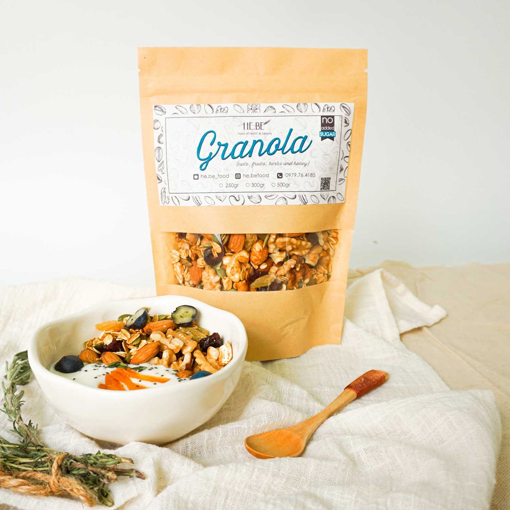 [Mã 267FMCGSALE giảm 8% đơn 500K] Granola Nhiều Hạt HeBe Không Đường Ăn Kiêng - Ngũ Cốc Giảm Cân Tự Nhiên | BigBuy360 - bigbuy360.vn