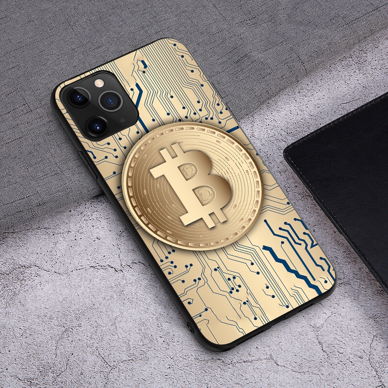 Ốp Lưng DẻO HìNh Bitcoin Cho Iphone 11 Pro Max XS XR X 6s 7 8 Plus