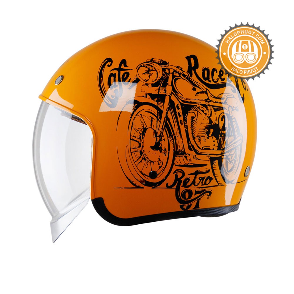 Nón bảo hiểm 3/4 kính âm Royal M139 tem (tặng balo rút)