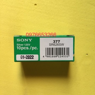 Pin sr626sw-377 sony. hộp 10 viên, hàng chính hãng