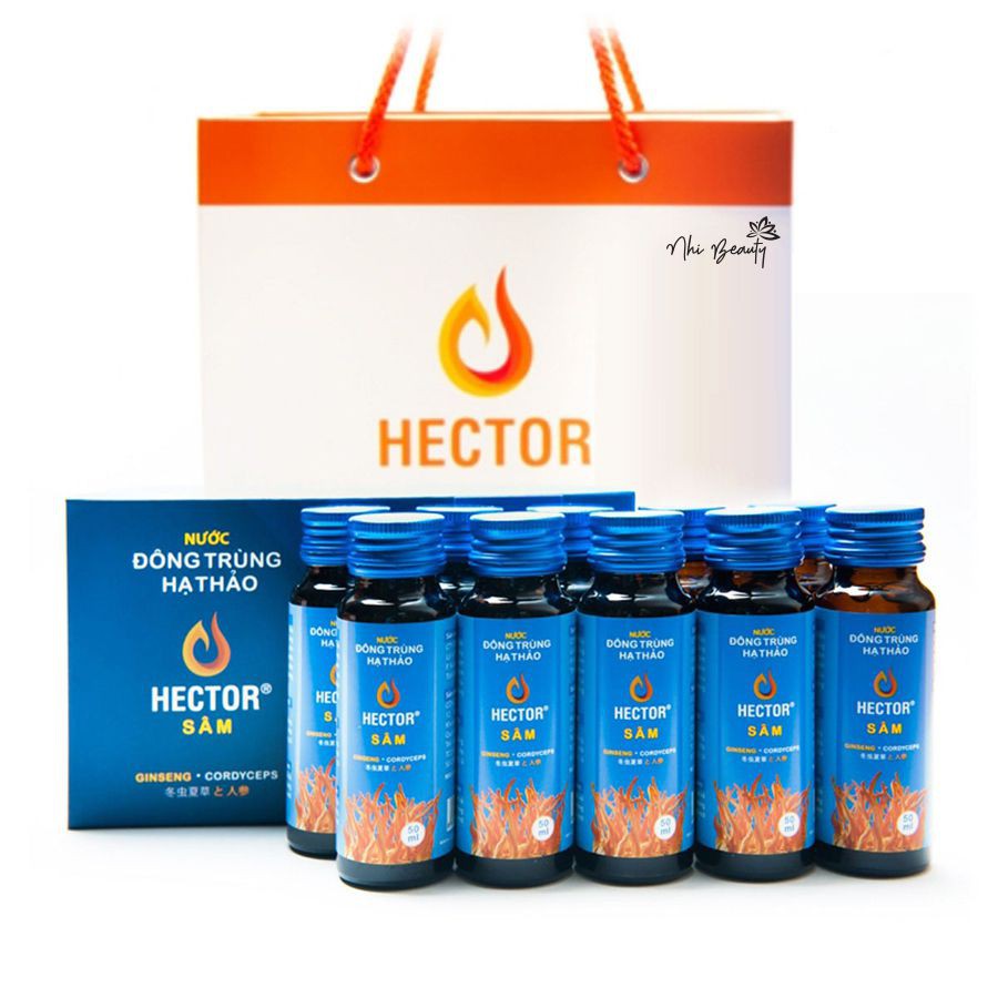 [KHỎE CHÀNG- BỔ NÀNG]  Nước Uống Đông Trùng Hạ Thảo Hector Sâm và Collagen 20 Chai Hỗ Trợ Sinh Lý Nam Nữ