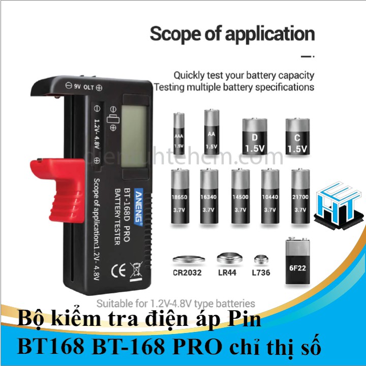 Bộ kiểm tra điện áp Pin BT168 BT-168 PRO chỉ thị số