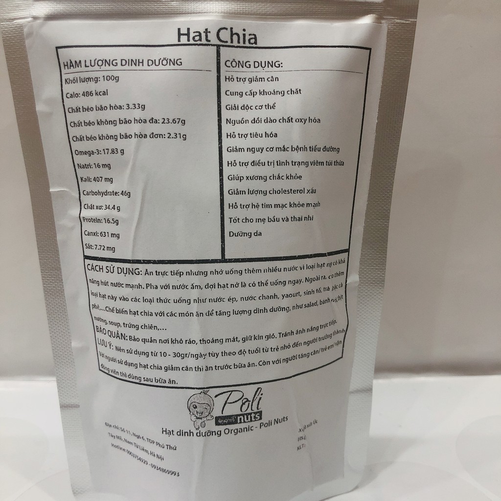 Hạt Chia Đen Nhập Khẩu Úc Giá Tốt Túi 200g