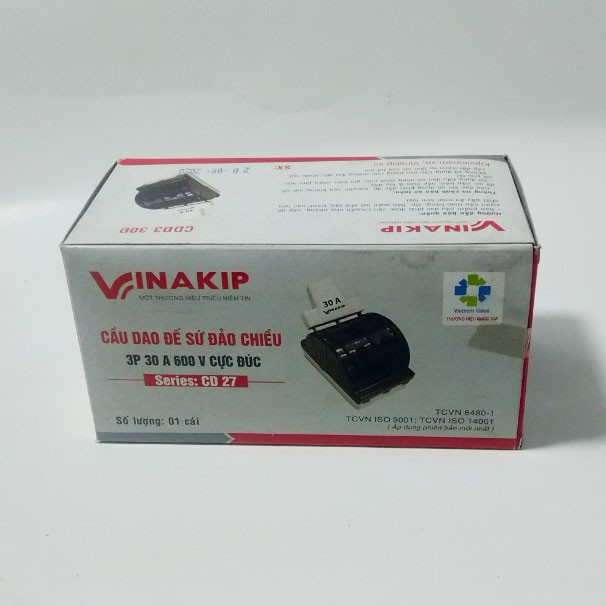 [BÁN BUÔN] 10 cái cầu dao điện 3 pha đảo chiều  30A 600V Vinakip