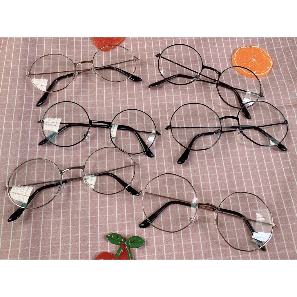 Kính Mắt Chụp Ảnh pilu không độ không hại mắt dành cho nam và nữ