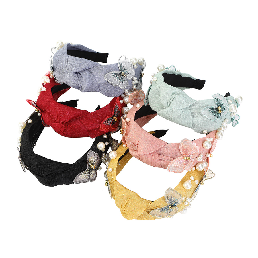 Băng đô họa tiết bướm đính ngọc trai thời trang dành cho nữ