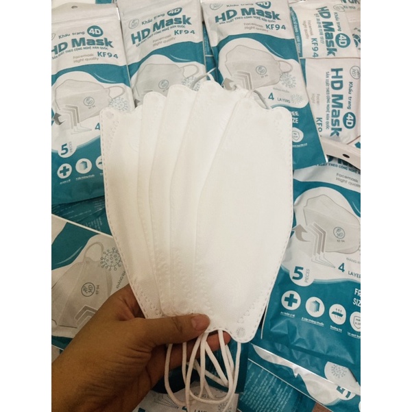 Khẩu Trang 4D HD Mask  KF94 , Đặt chuẩn Hàn Quốc, Kháng Khuẩn Ngăn Ngừa Vi Khuẩn.