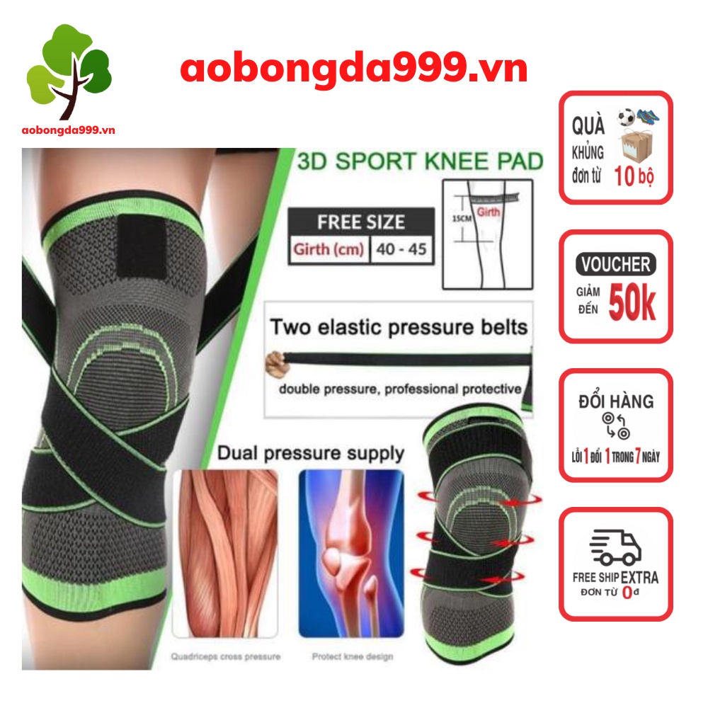 Bó gối thể thao băng đầu gối dây chằng chéo chấn thương phụ kiện đá bóng , bóng chuyền, cầu lông, chạy bộ, gym