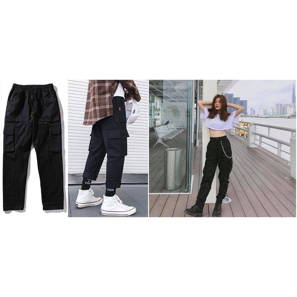 Quần Cargo Pant Kaki túi hộp ống xuông phong cách Unisex