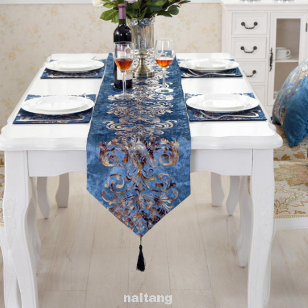 Classic European Style Modern Luxury Hot Stamping Table Runner