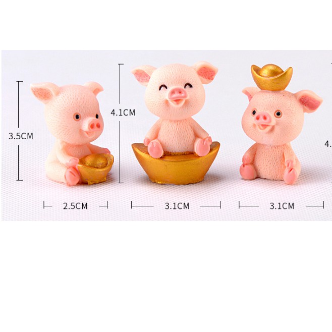 Set 6 heo tài lộc nhựa nhẹ (siêu to)-Q4500