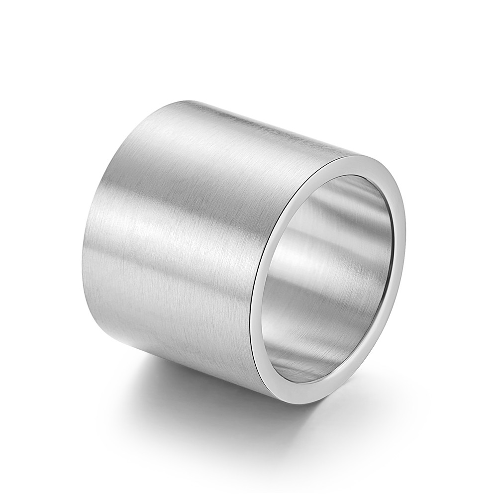 Nhẫn đeo tay cỡ lớn bằng thép titan kéo sợi cho nam