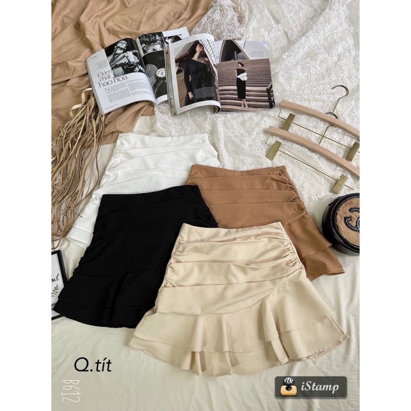 FREE SHIP - Chân váy quần váy dúm sang chảnh phong cách Hàn quốc ảnh thật video | BigBuy360 - bigbuy360.vn