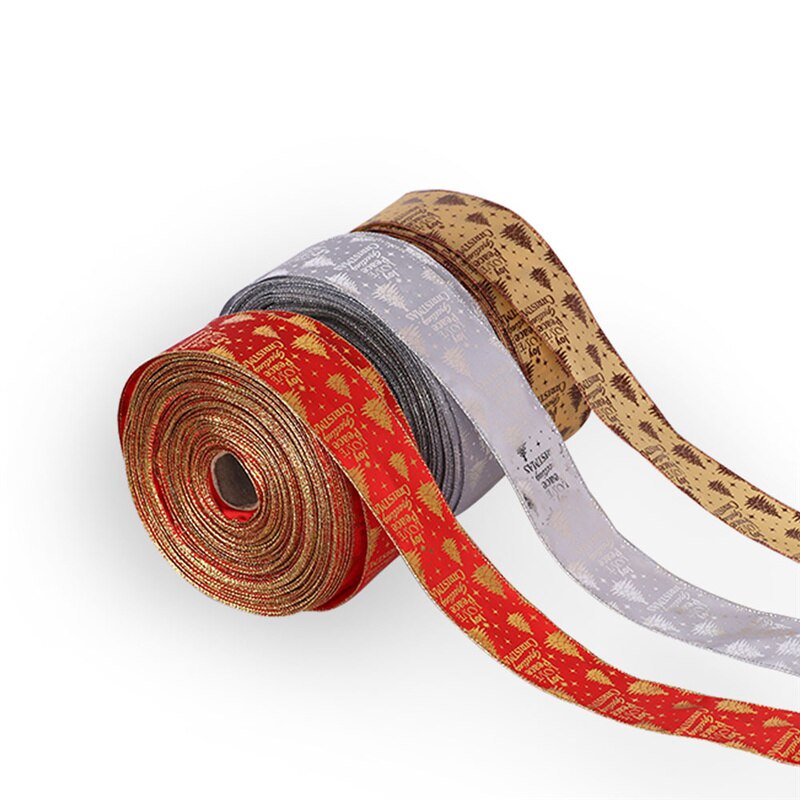 Cuộn Dây Ruy Băng Trang Trí Giáng Sinh Lấp Lánh Dài 2M