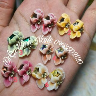 Hoa bột ôm đá khối