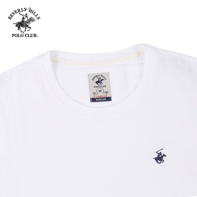 Beverly Hills Polo Club - Áo thun ngắn tay Nam Regularfit cotton Trắng- BHPC TSMRSS20TL057