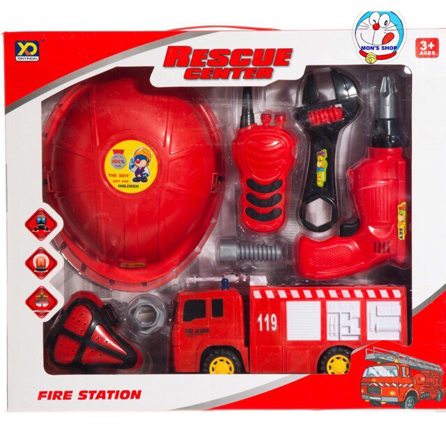 Đồ chơi hướng nghiệp: bé tập làm lính cứu hoả 4.9