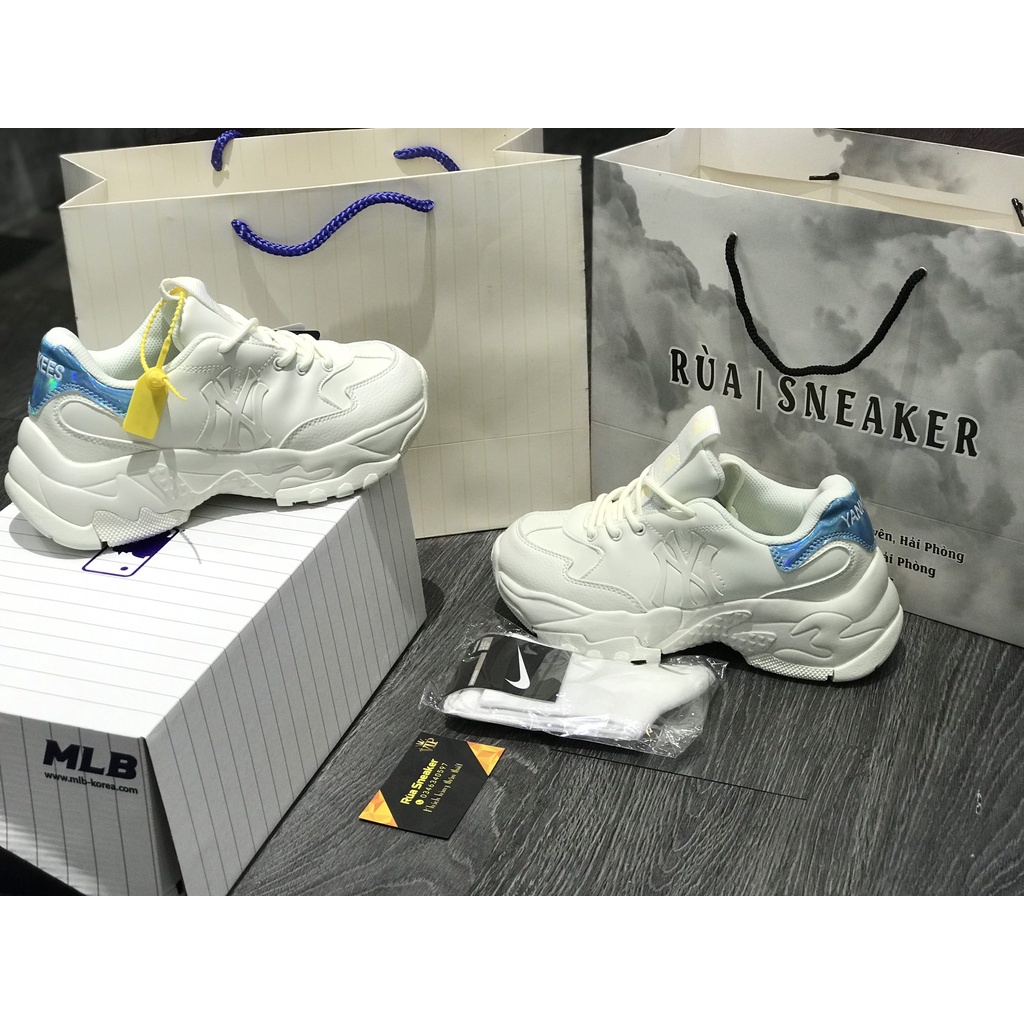 Siêu Phẩm Giày Thể Thao Sneaker M.L.B Hologram New York Yankees Gót Xanh Siêu Hot Cao Cấp Ảnh Thật + freeship