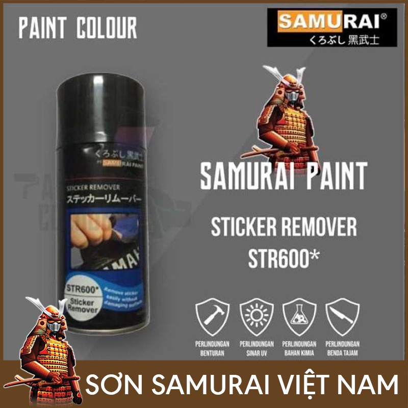 Chai xịt tẩy keo decal, băng keo dính lâu năm - STR600 - SƠN SAMURAI