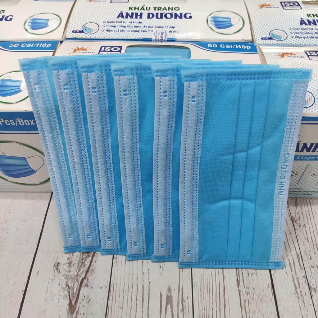 [Bán Sỉ] Hộp 50 cái khẩu trang 4 lớp Ánh Dương - Đủ màu - Hàng có sẵn | BigBuy360 - bigbuy360.vn
