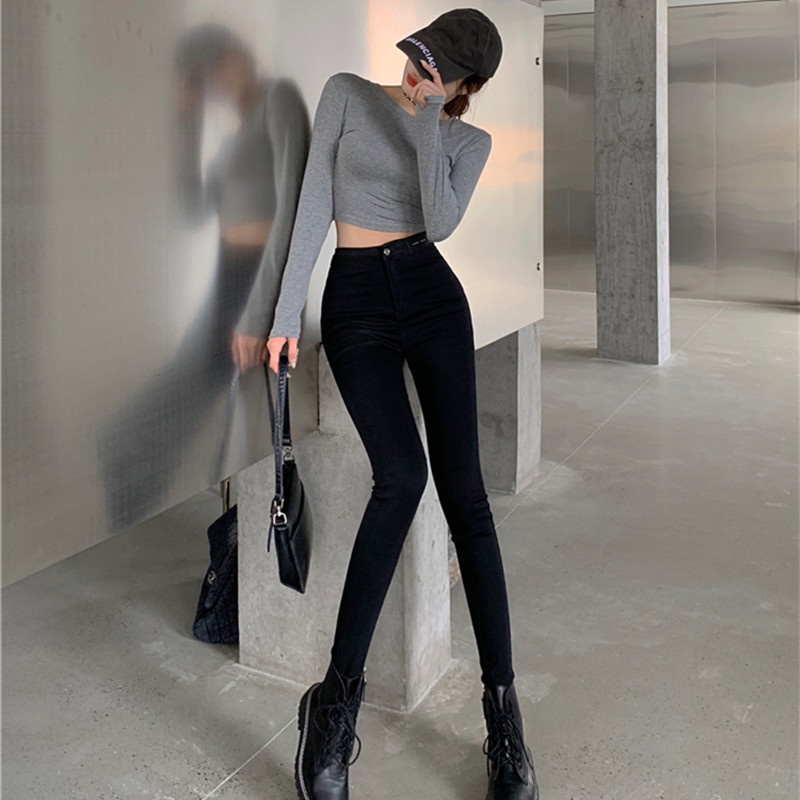 Quần skinny nữ ôm dáng co giãn thời trang trẻ trung