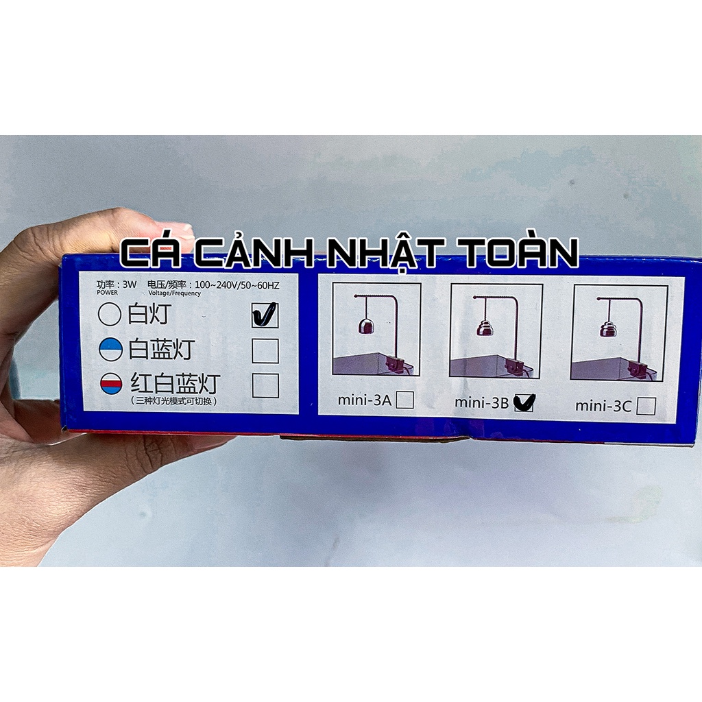ĐÈN LED XINMA MINI 3W KẸP BỂ CÁ CẢNH MÀU TRẮNG