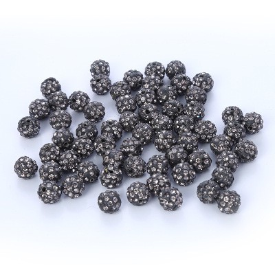 [HG01] Phụ kiện trang sức (DIY) - 20 Hạt gốm đính đá pha lê lấp lánh dùng phối vòng cổ, vòng tay, bông tai