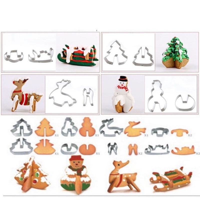 [RẺ VÔ ĐỊCH] Bộ cutter tạo hình noel 3d