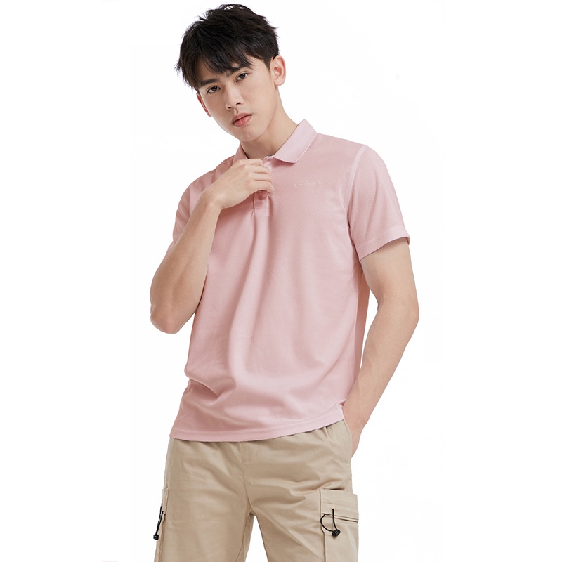Áo sơ mi CAMEL tay ngắn màu trơn thời trang trẻ trung cho nam